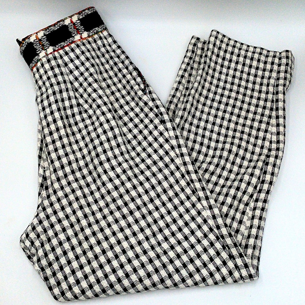 Vintage Platinum by Dorthy Schoelen Checkered Slacks